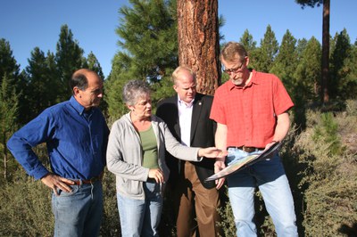 Legislators tour Skyline Forest with Executive Director Brad Chalfant.  Photo: Land Trust