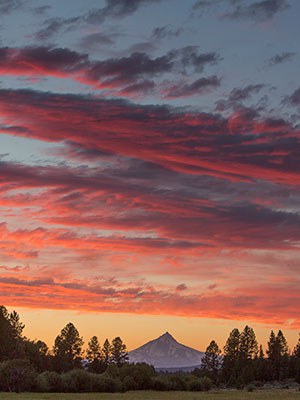  Mt. Jefferson sunset at Indian Ford Meadow Preserve. Photo: Jay Mather.