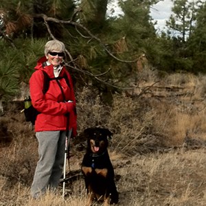 Pat Kearney smiles for a photo during a hike. Photo: Provided.