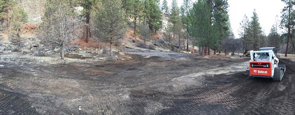 After: Soil prepped for native plant seeds. Photo: Land Trust.