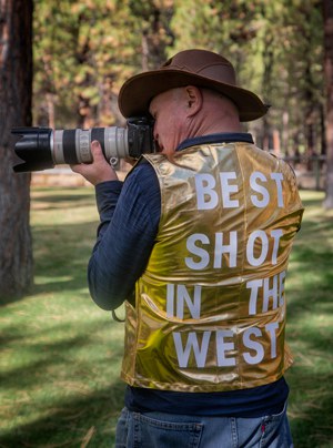 Jay in his special Volunteer of the Year vest. Provided photo.