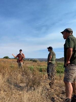 Restoration partners tour Ochoco Preserve to learn about future plans. Photo: Land Trust.