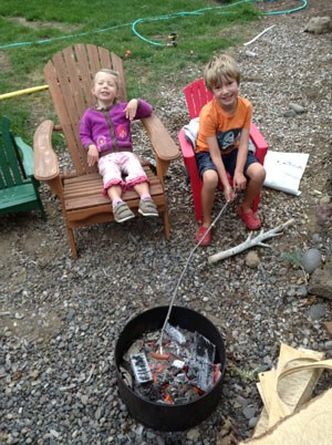 Have a backyard campout and enjoy cooking over the fire! Photo: Sarah Mowry.