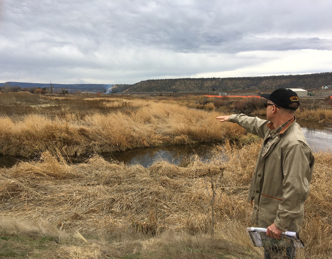 Conservation Director Brad Nye shows the lay of the land. Photo: Land Trust.
