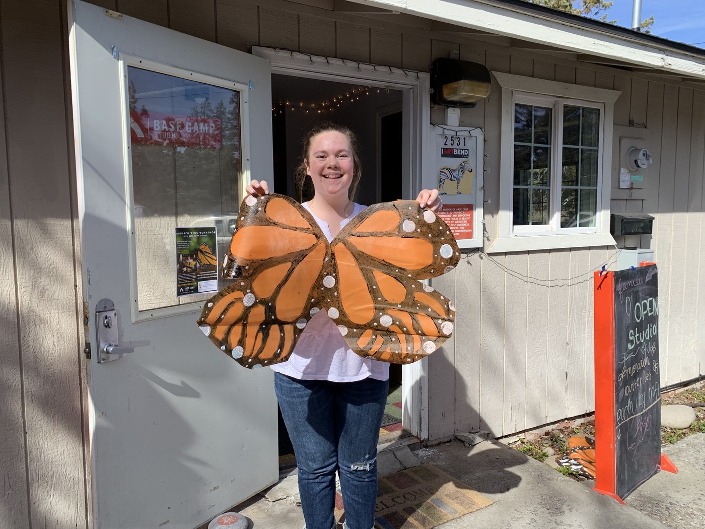 Make your own monarch wings then remember to show us how they turned out! Photo: Land Trust.