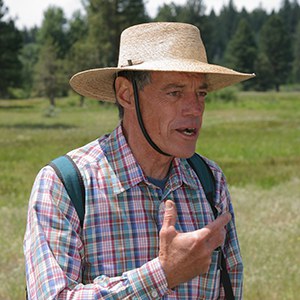 Martin Winch leads a plant workshop at Camp Polk Meadow Preserve. Photo: Chip Belden.