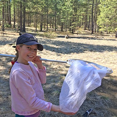 Make sure you have a good net when you head out butterflying! Photo: Land Trust.