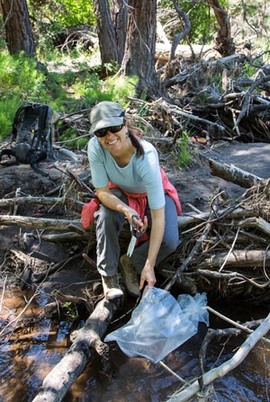 Release fish at Aspen Hollow Preserve. Photo: John Williams.