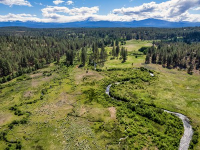 Whychus Creek winds through Camp Polk Meadow Preserve. Photo: Wasim Muklashy.