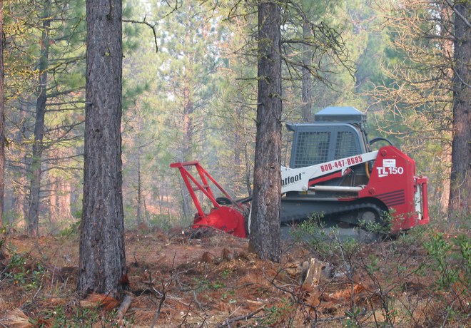 A mowing machine similar to this will soon be at work at the Metolius Preserve. Photo: Land Trust.