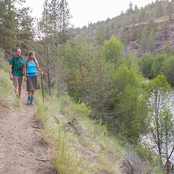 Visitors at Whychus Canyon Preserve. Photo: Jill Rosell.